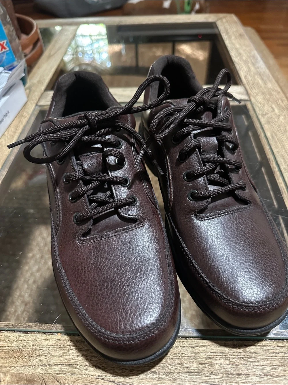 Rockport Eureka Men's Casual Lace-Up Leather Shoes - Dark Brown